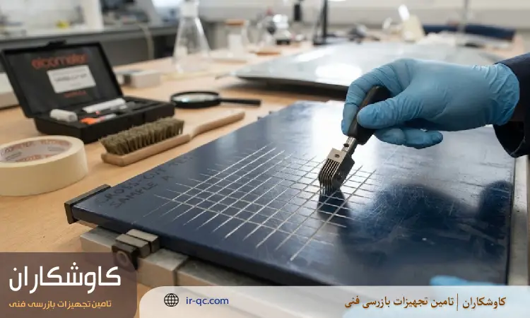 تاثیر نوع پوشش بر تست کراس کات
