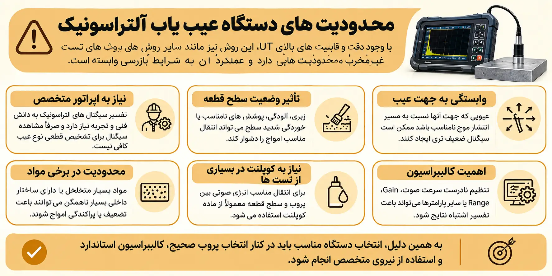 محدودیت های دستگاه عیب یاب آلتراسونیک